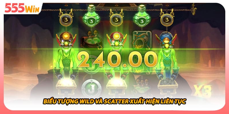 Biểu tượng wild và scatter xuất hiện liên tục