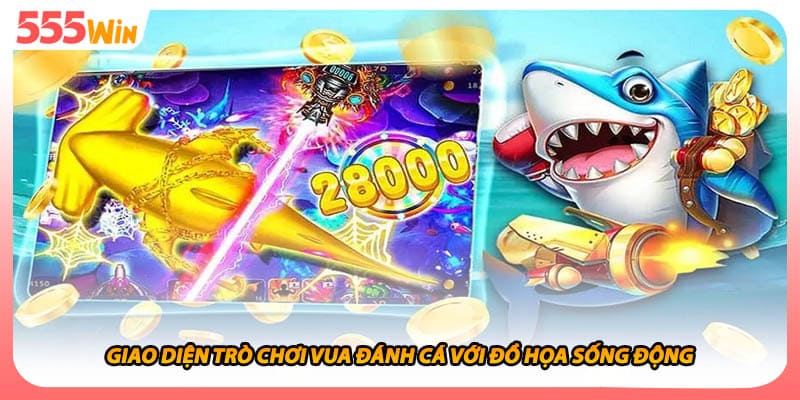 Giao diện trò chơi vua đánh cá với đồ họa sống động