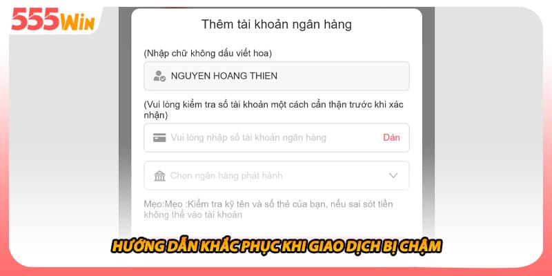 Hướng dẫn khắc phục khi giao dịch bị chậm